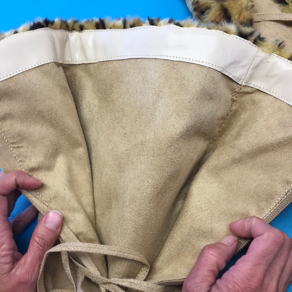 Leopard suede zippered boots - Picture 3 of 4